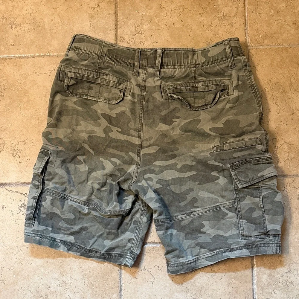 George Men's Green Camouflage Cargo Shorts